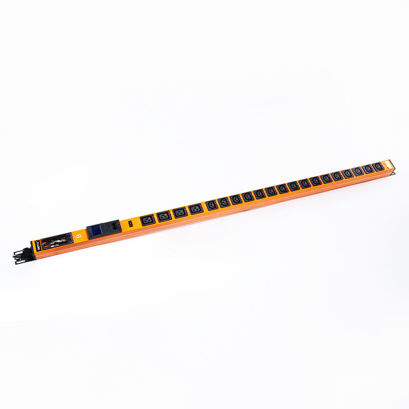 20 uttag IEC C13 IEC C19 låsbara uttag 1U Hot swappable Indicator Vertical RS485 Metered Rack PDU