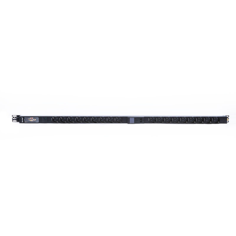 18 uttag Tyskland 1U överspänningsskydd Hot Swappable RS485 Metered Rack PDU