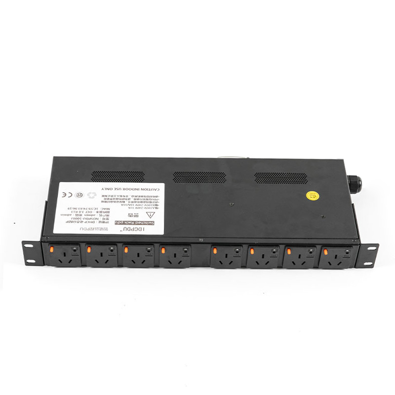 8-uttag horisontell TCP/IP-sensorbrytare eco Smart Rack Pdu 1U