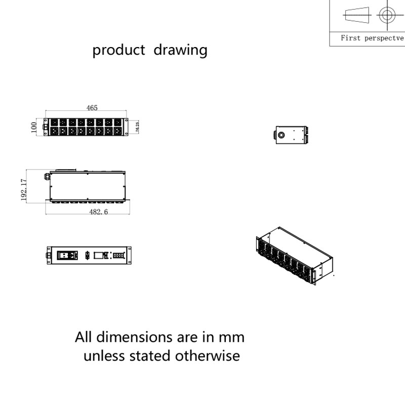 16-uttag C13 C19 2U Vertikal TCP/IP-sensorbrytare eco Smart Rack Pdu