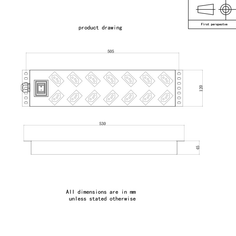 14-uttag Swiss Vertical Switched Rack Pdu